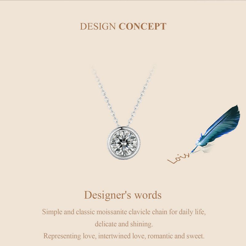 Nuovi arrivi 2025 BAMOER 1 carati Bazel Moissanite D colore VVS1 Collana con diamanti coltivati in laboratorio per donna Sterling Silver Wedding Jewelry_voghion.com