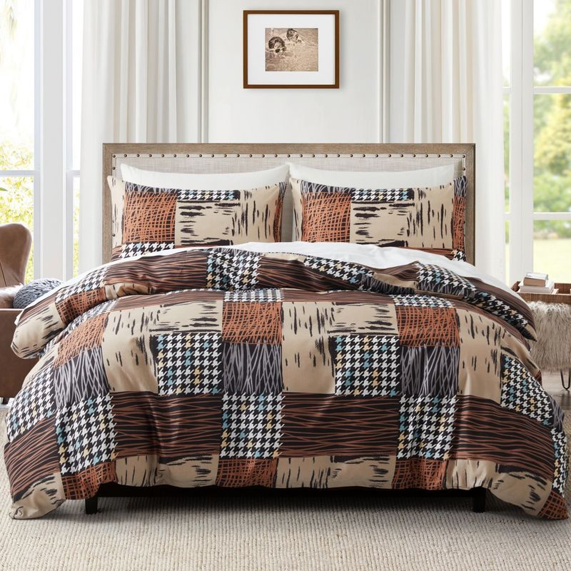 Soft Fiber Plaid Leopard Zebra Print Quilt Cover Duvet Cover Home Textile Bedding Three Piece Set_voghion.com