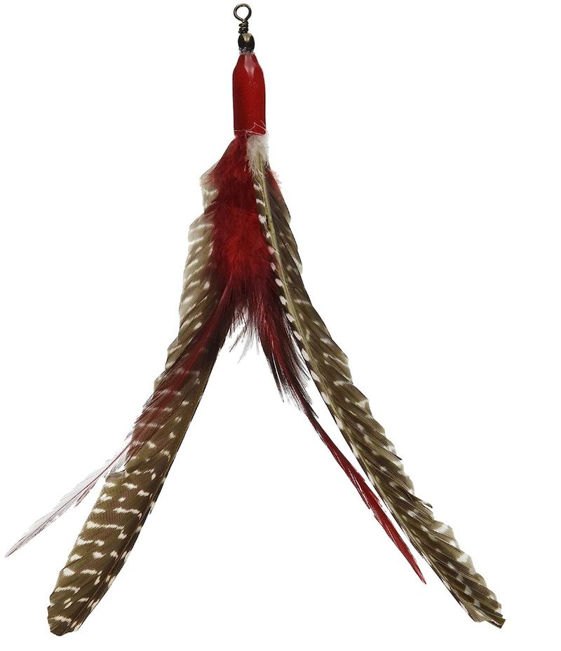 Varita de juguete para mascotas con plumas de pájaro volador, cabezal de repuesto para gatos, juguete masticable duradero_voghion.com