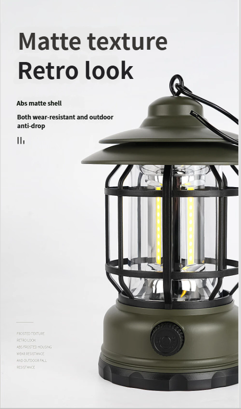 Stall LED Outdoor Portable Atmosphere Tent Camping Rechargeable Lantern Battery Night Light_voghion.com