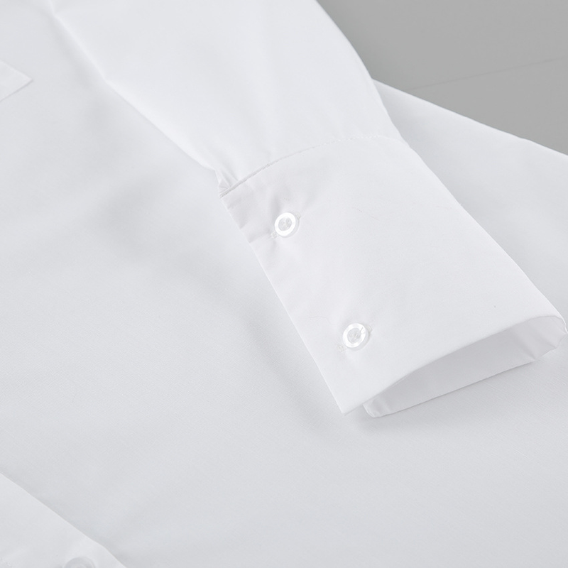 Einfaches, weißes Oversize-Hemd für Damen, lässig, modisch, Frühling und Sommer, lässig, vielseitig, mittellanger Stil für Damen_voghion.com