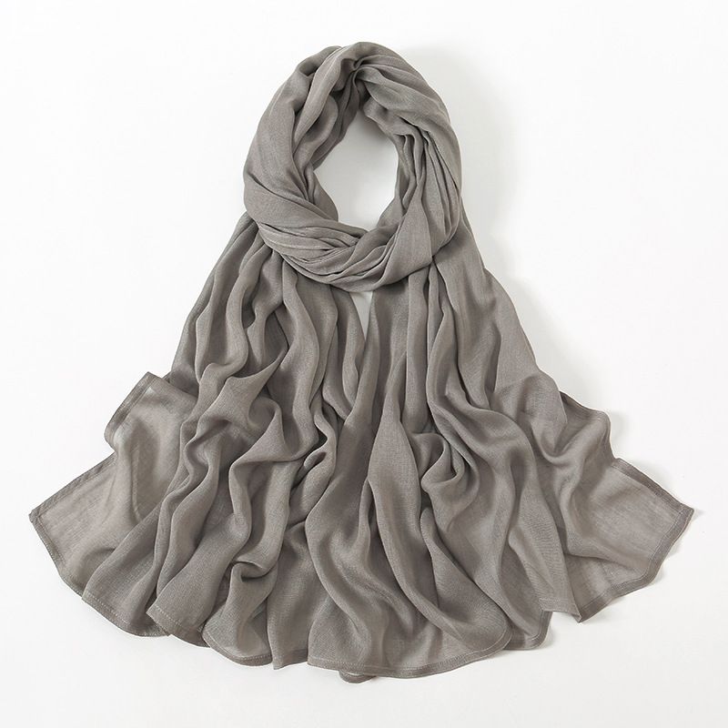 Sciarpe da donna, tinta unita, larghe e morbide, con doppia cucitura, in rayon, sottili scialli_voghion.com