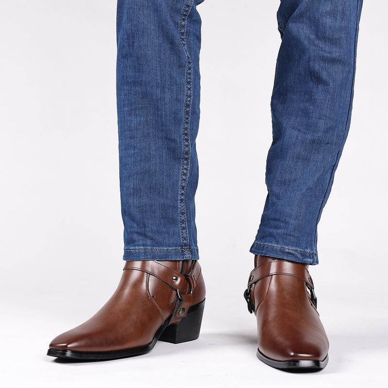 New Spring 2024 Men's High Top Zipper Retro Martin Boots_voghion.com