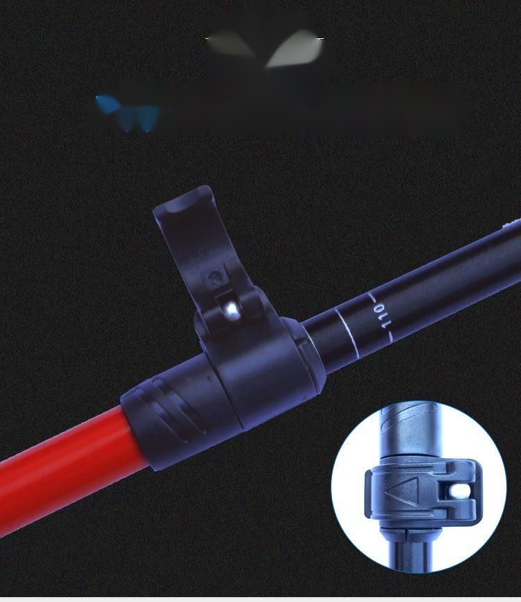 Telescopic 7075 Custom Processing Printed Foam Handle Metal Buckle Hiking Stick Non-Slip Lightweight Climbing_voghion.com