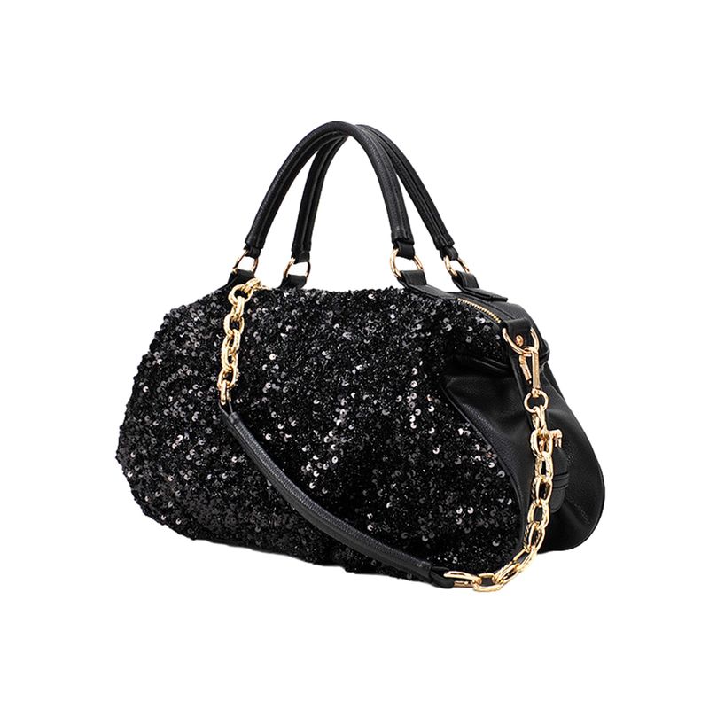 Nuove donne PU signore spalla tracolla paillettes vernice pelle Hobo casual selvaggio superiore-manico borsa cuscino_voghion.com