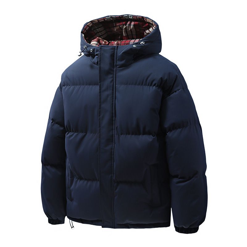 New Style Hooded Simple Warm Cotton Unisex Versatile Thickened National Trend Autumn Winter Loose Puffer Jacket_voghion.com