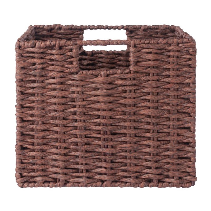 Rope Basket 2Pc Woven Walnut Tessa Set; Foldable;_voghion.com