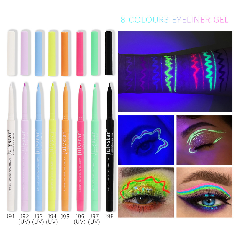 Julystar fluorescent color waterproof eyeliner gel_voghion.com