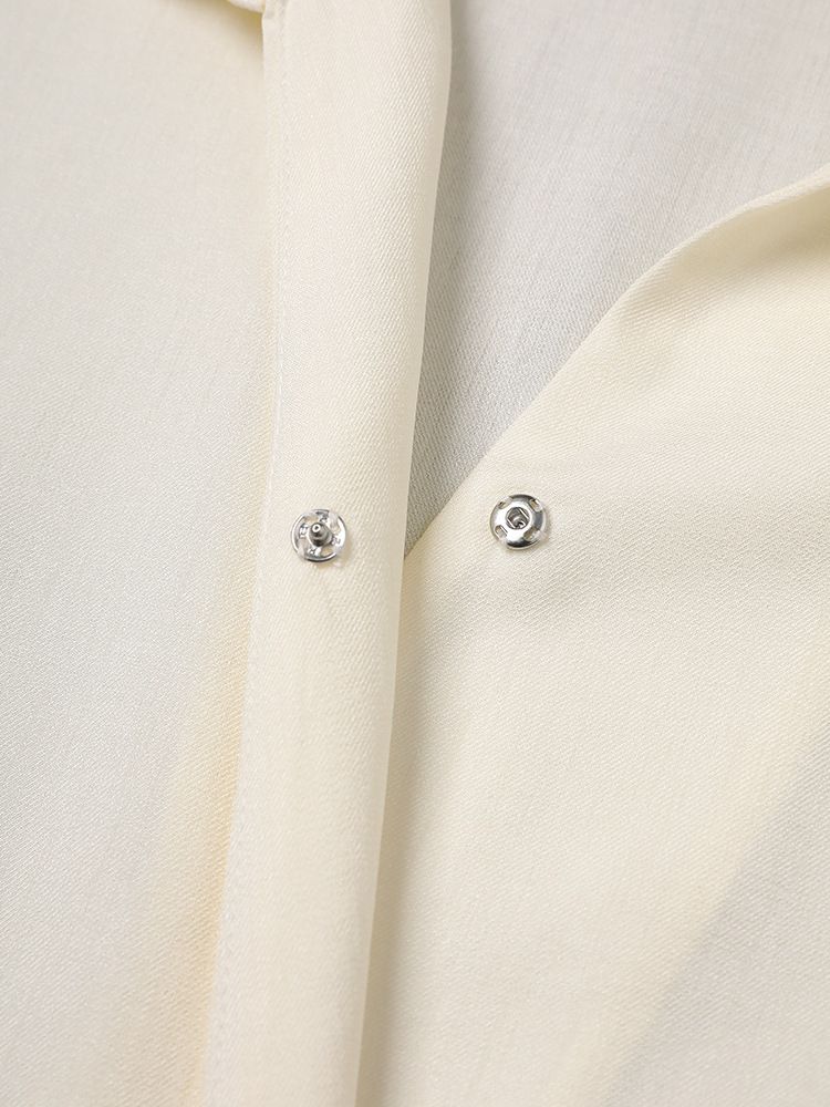 Französisch inspirierte Wickelbluse – Langarmshirt mit V-Ausschnitt und Gürtel (S-L, knitterfreie Poly-Baumwollmischung)_voghion.com