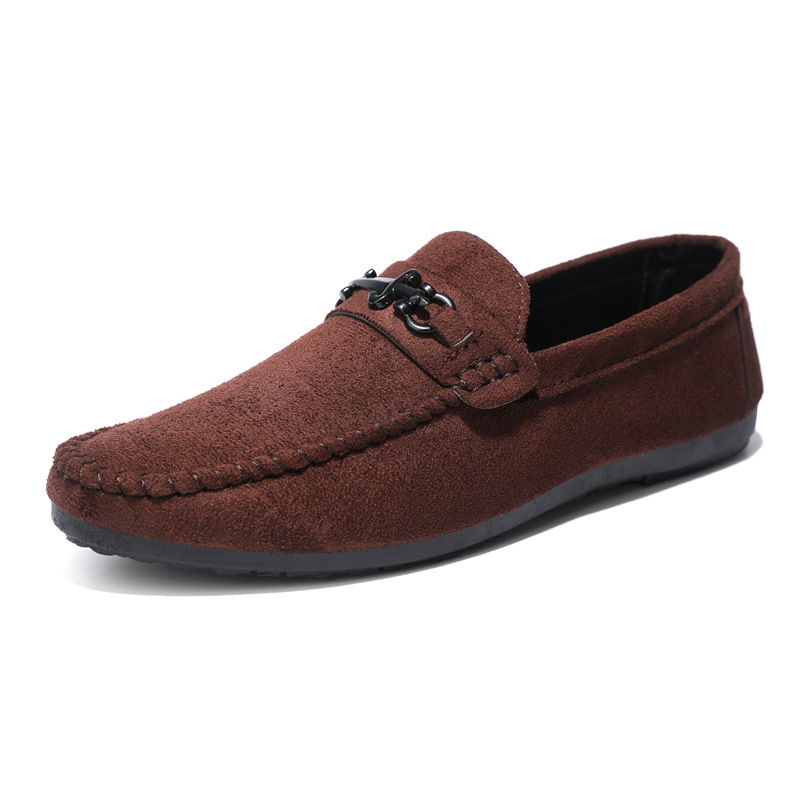 Wasserdichte, lässige, sportliche Schuhe mit einem Fuß, Halbschuhe, Bohnen, kleine Lederschuhe, faul und modisch, junge Männer_voghion.com