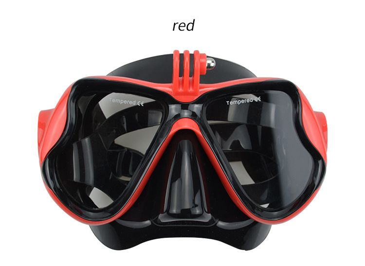 Male female adult goggles, large frame silicone face mirror, swimming and snorkeling mask, diving goggles_voghion.com