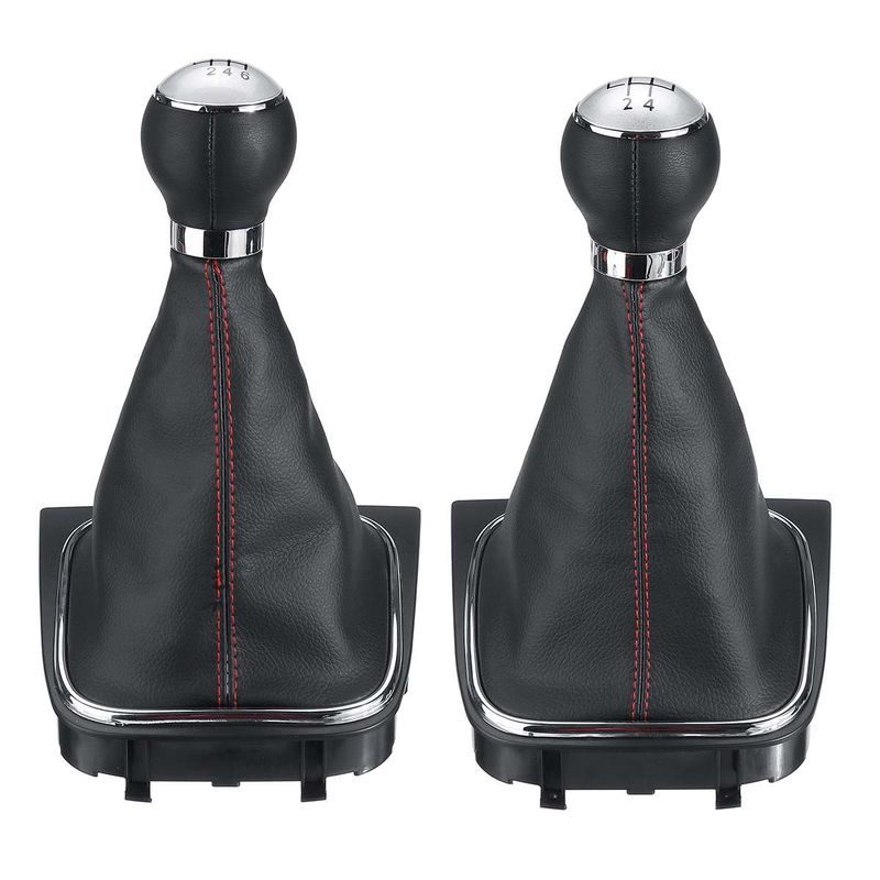 Växelspaksknopp med damaskskydd 5/6-växlad manuell växelspak för VW Golf Rabbit Jetta 5 6 2005-2014_voghion.com