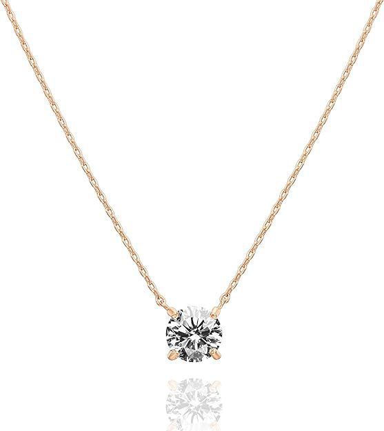 Collana con ciondolo in zircone quadrato rotondo di bigiotteria alla moda, piccolo braccialetto con fiore di margherita, catena con perline rotonde_voghion.com