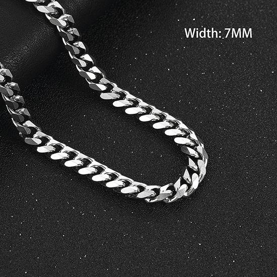 2025 New Arrivals Stainless Steel Necklace Link Cuban Curb Chain on Neck Collar for Men Women Choker Punk Rock Boy Jewelry Accessories DIY_voghion.com