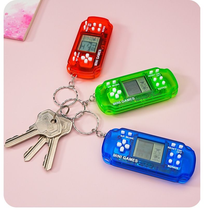 Mini Tetris Handheld Game Console Children's Cute Toy Gift Keychain Pendant_voghion.com