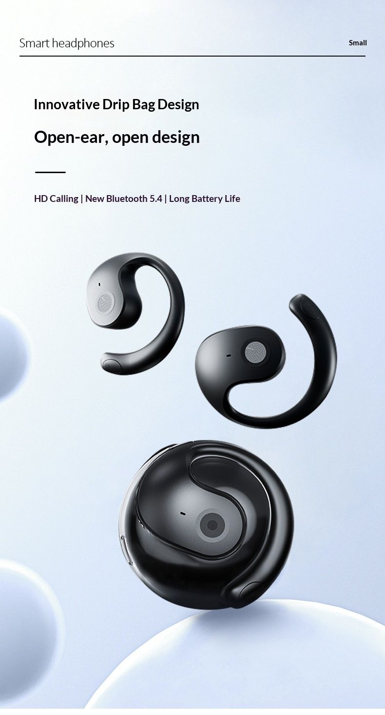 NeoGear Nowa mała kulka kokosowa AI Inteligentny wielokrajowy tłumacz Bluetooth Zaczep na ucho Długa żywotność baterii OWS Bezprzewodowy_voghion.com