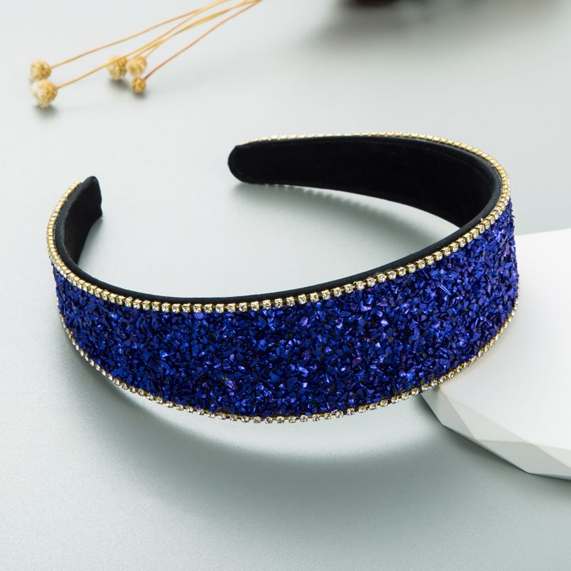 Harmony Hoop, nieuw gekleurd stenen haarornament, super sprankelende diamantenset met brede rand, Koreaanse editie, hoogwaardig gezicht_voghion.com