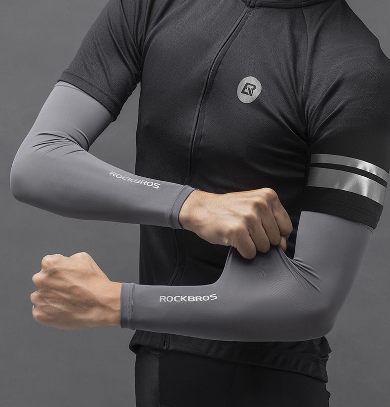 ROCKBROS Eisstoff Laufen Camping Ärmel Atmungsaktive Ärmel Schnell Trocknend Armschutz UV400 Armabdeckung Sommersport Sicherheitsausrüstung_voghion.com
