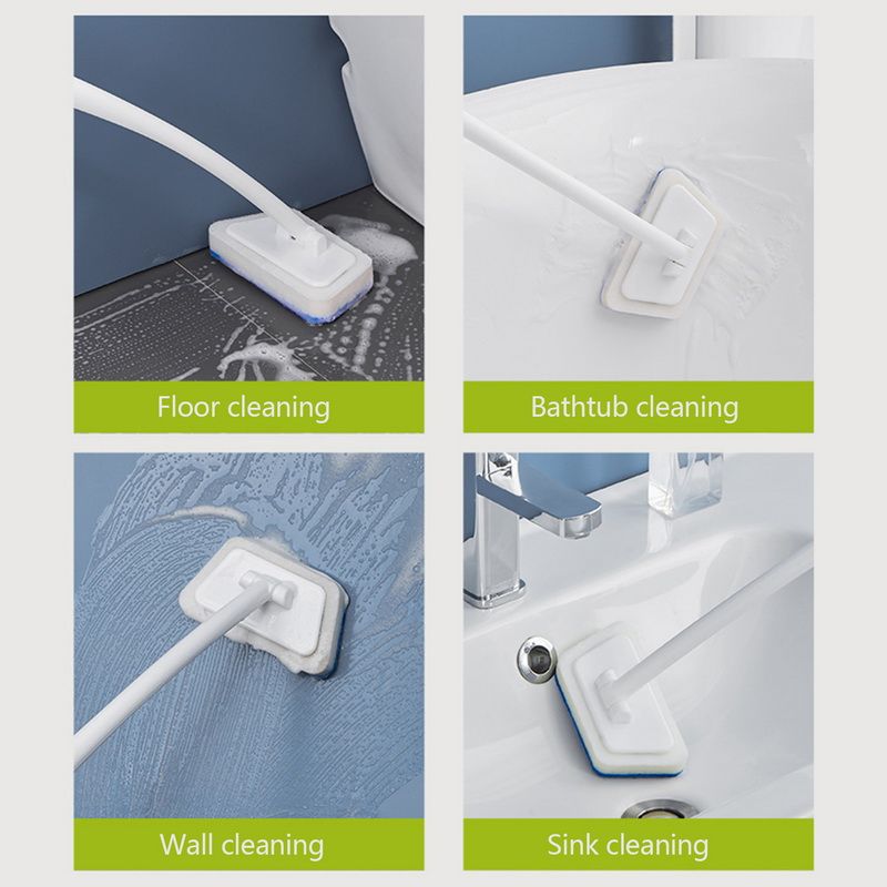 Bathroom Sponge Cleaning Brush Multi-Functional Tool Long Handle Removable Household Floor Bathtub Brushes Ceramic Tile Brush_voghion.com