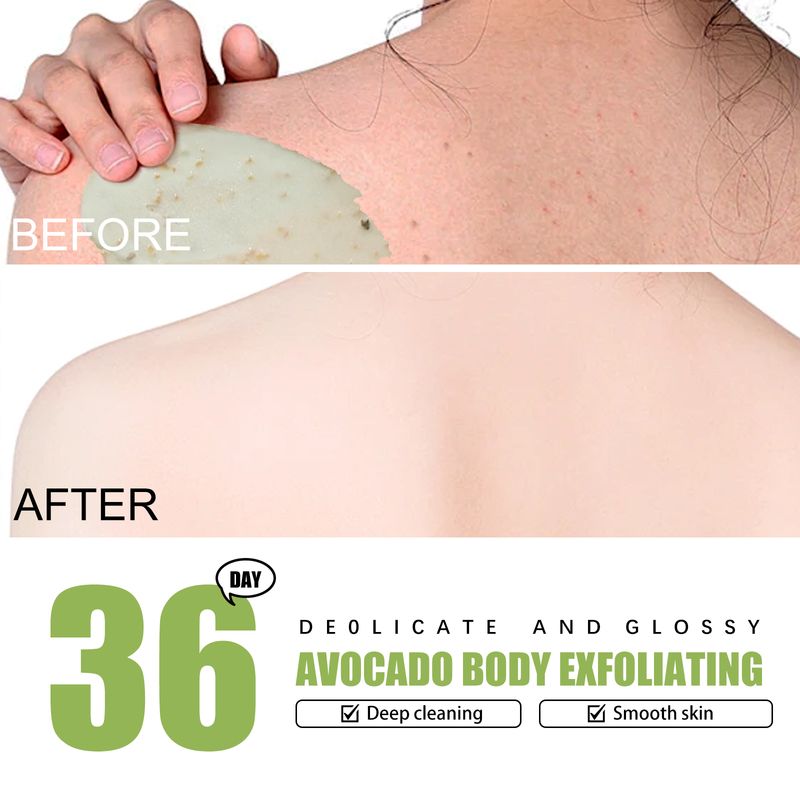OCEAURA Avocado Body Exfoliating Scrub, Clear Skin Exfoliating Dead Skin Smooth And Brightening Skin Scrub_voghion.com