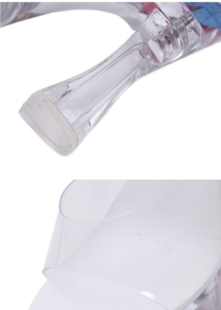 Damen-Hausschuhe mit Kristallabsatz, dicker Boden, rutschfest, wasserdicht, Sommersandalen, lässiger Stil, PVC-Material, Erwachsenengröße_voghion.com