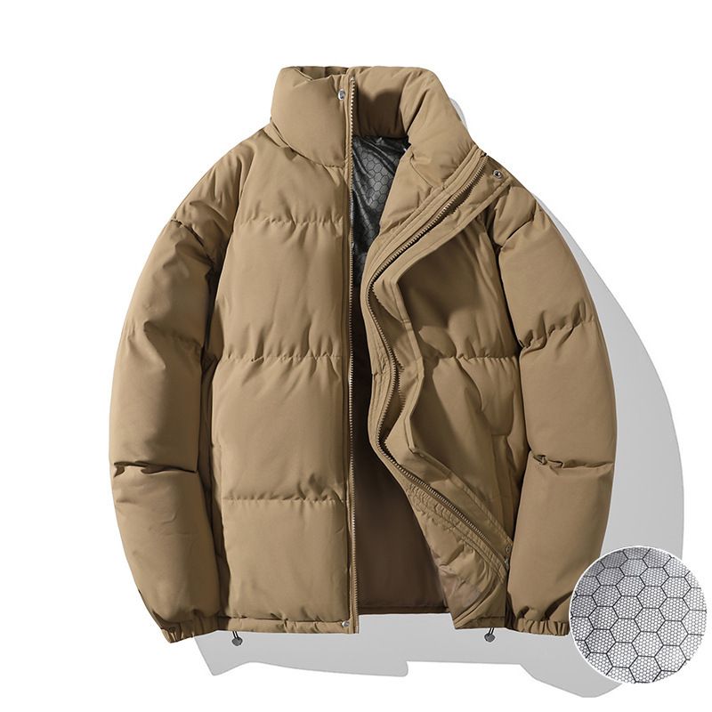 Piumino invernale unisex in grafene, termico, ampio, giacca imbottita in cotone, alla moda_voghion.com