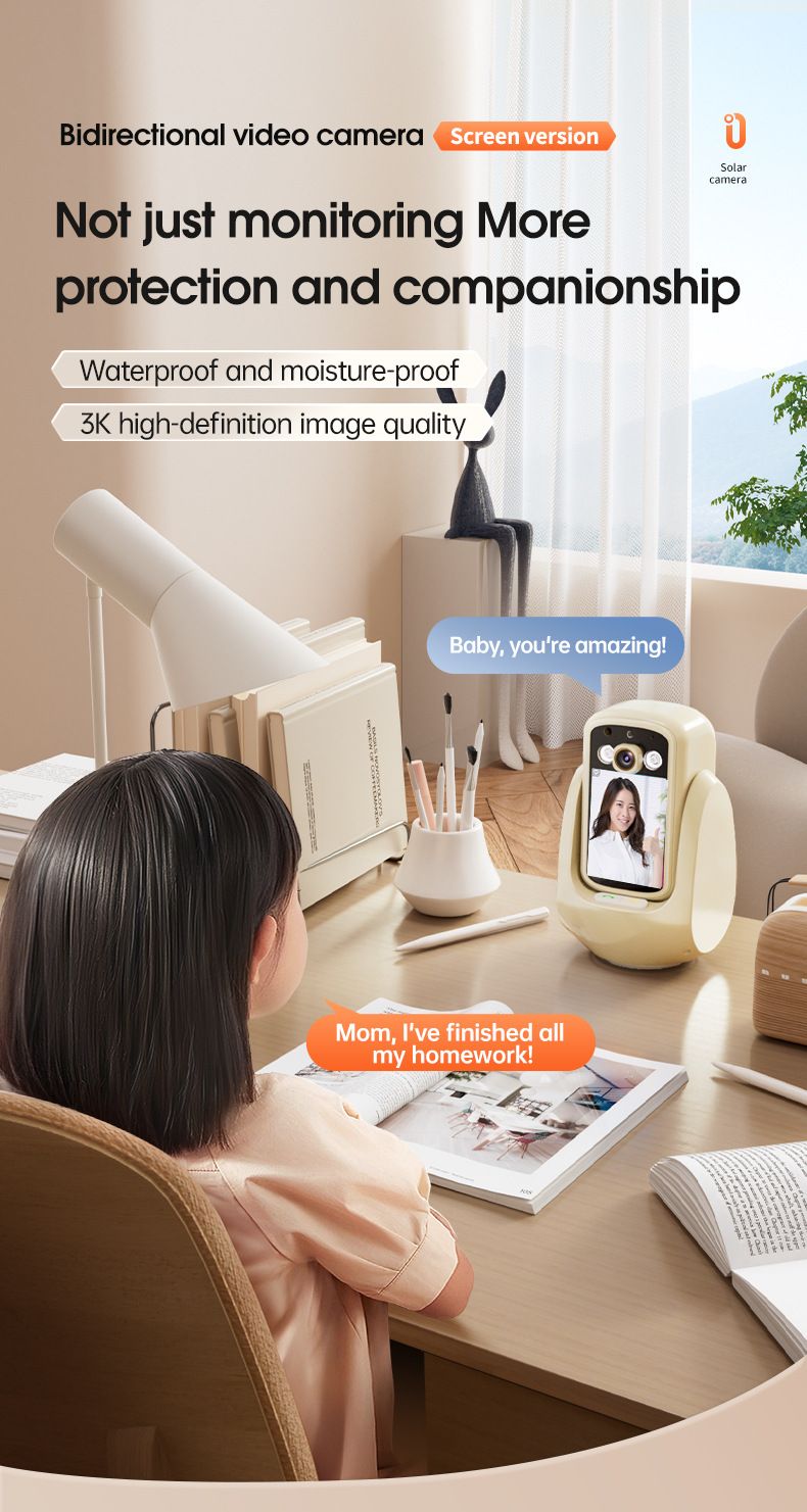 Private Model Bidirectional Visual Voice Call, One Click Call For Home Night Vision WiFi Monitoring Camera_voghion.com