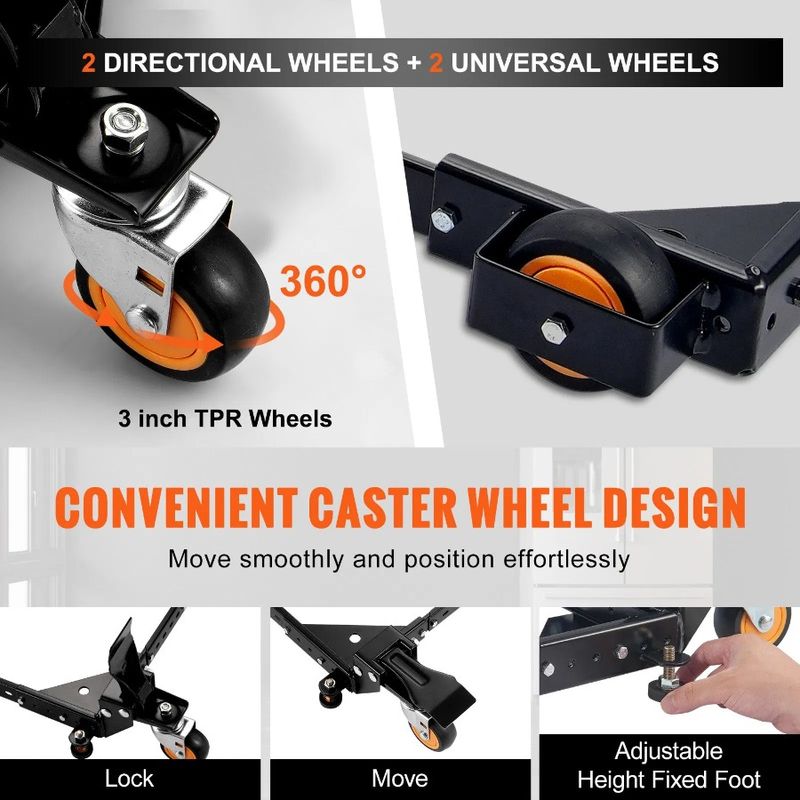 Capacità mobile universale per macchine con supporto per utensili e base pesante Lbs 650_voghion.com