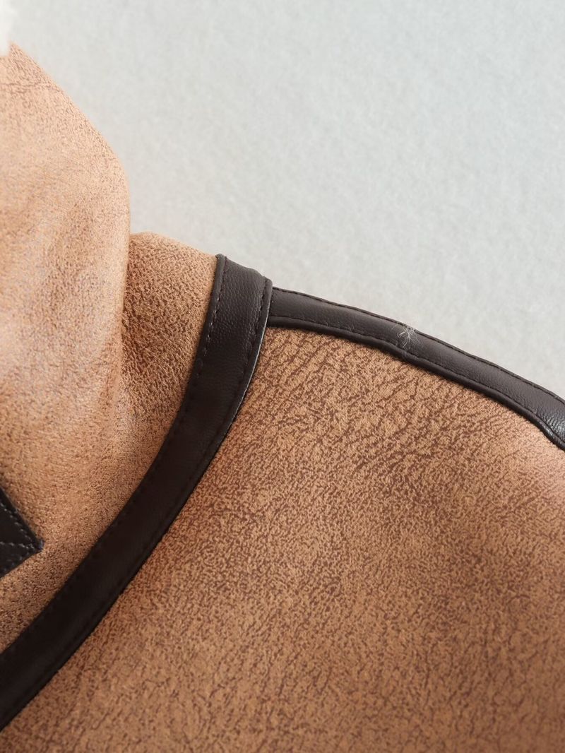 Damen Y2K Shearling Weste – Faux Wildleder & Fleece Puffer Ärmellose Jacke – Streetwear Oberbekleidung (XS-L)_voghion.com