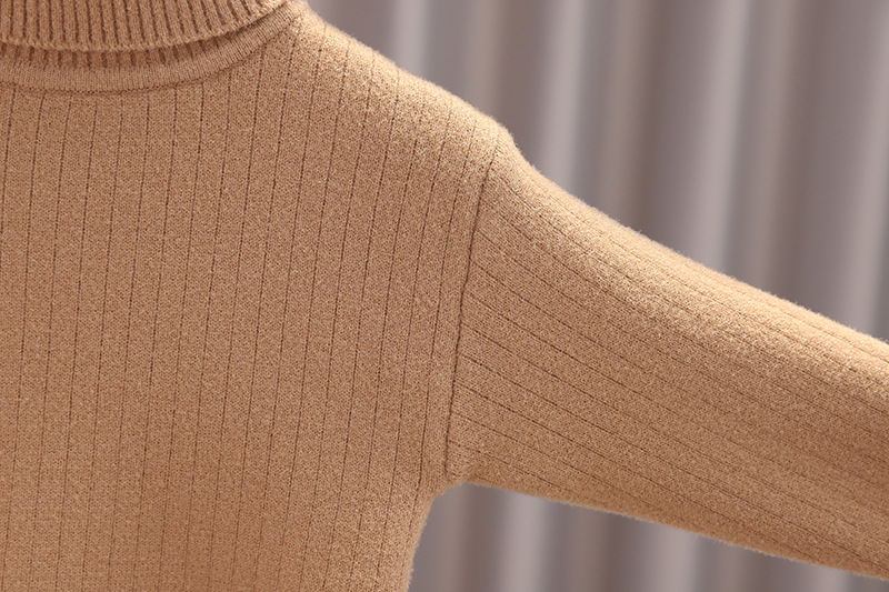 Kanner Nerz Pelzmantel Jongen a Meedercher Baby Mat Fleece Base Mantel Turtleneck Pullover Warm_voghion.com