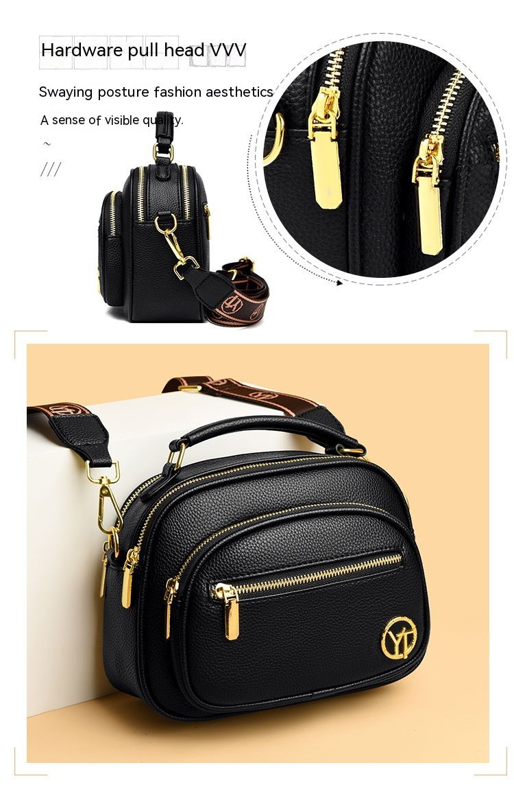 Popular bolso de cuero suave para mujer, nueva tendencia, versátil, pequeño, cuadrado, de gran capacidad, práctico bolso cruzado de un hombro de tres capas_voghion.com