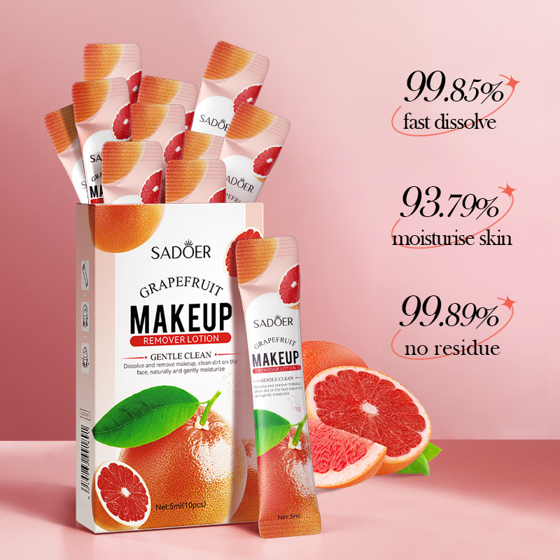 Volles Englisch SADOER Soft Cleaning Grapefruit Make-up-Entferner Sanfte Pflege Reinigungslotion_voghion.com