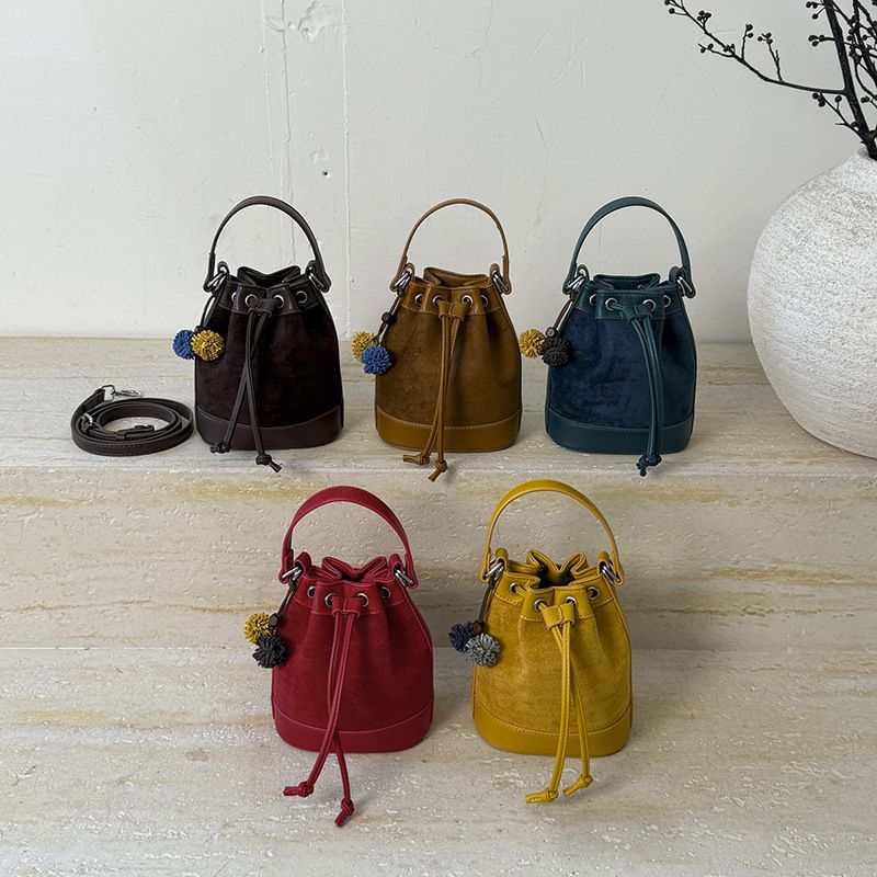 Borsa a mano con coulisse alla moda, versatile, secchiello per donna, autunno inverno 2025, nuova borsa a tracolla alla moda per pendolari_voghion.com