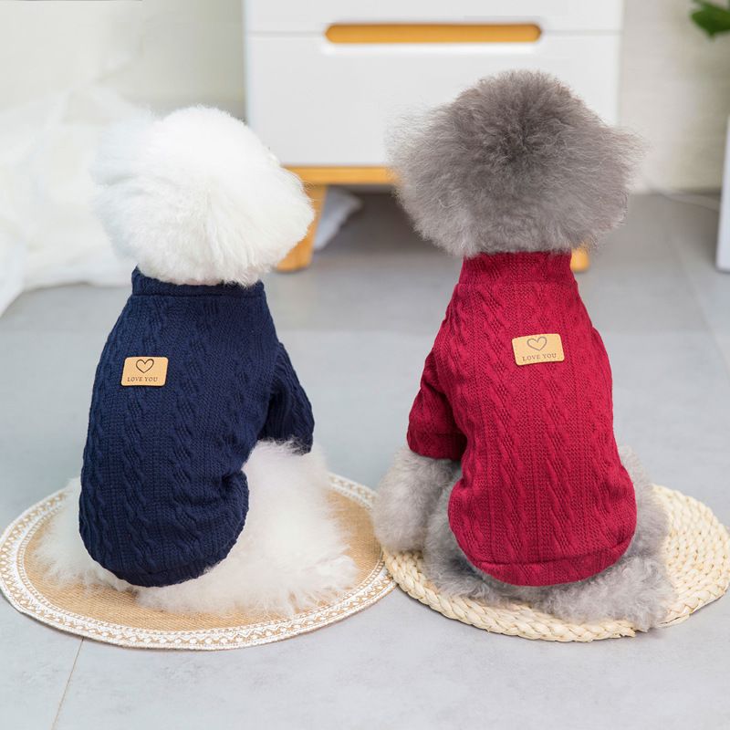 Pet nuovo Teddy piccolo cane pet abbigliamento autunno e inverno 21 quattro colori maglione_voghion.com