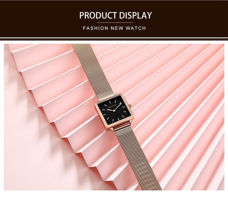 Hannah Martin Women‘s Watch Retro Simple Temperament Small Square Watch Ins Super Hot College Style_voghion.com
