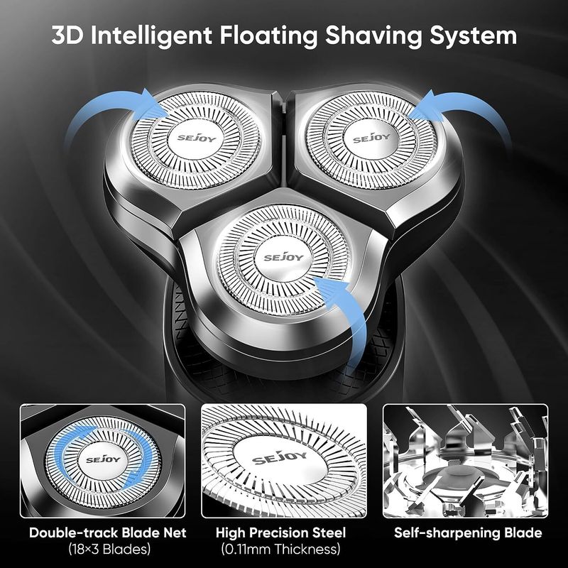 Herren Elektrischer Bartrasierer Trimmer Razor USB Wiederaufladbare Haarrasiermaschine_voghion.com