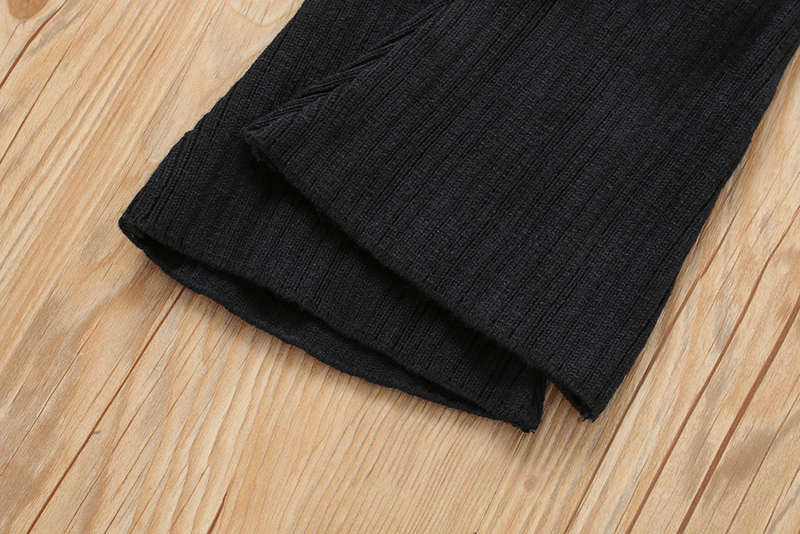 Mädchen Pullover Rock 2023 Herbst/Winter Neue Modische Lange ärmeln Western Strick Top Flare Hosen kinder Zwei_voghion.com