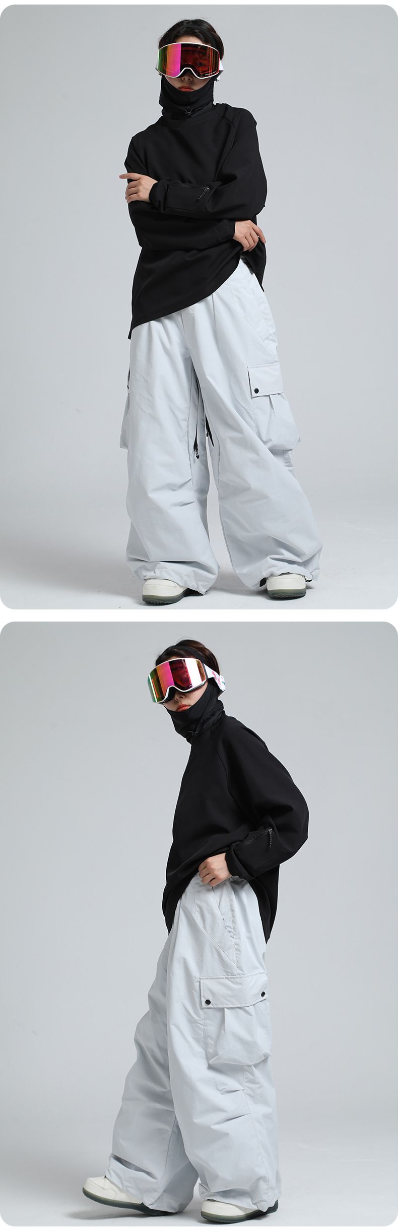 Pantaloni de schi pentru femei, impermeabili, caldi, americani, profesioniști, de iarnă, în aer liber, cu protecție la talie, noi_voghion.com