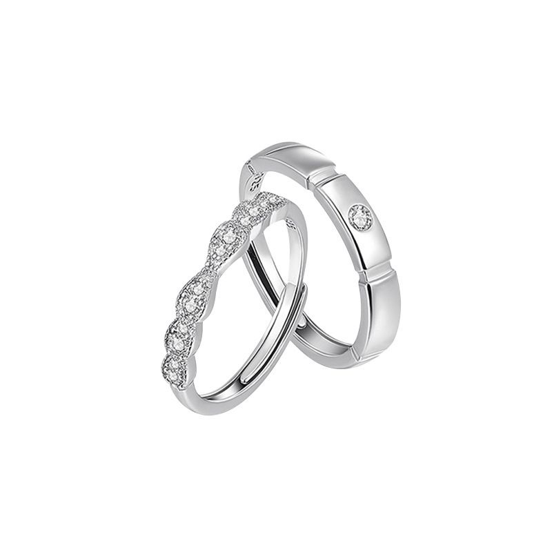 Coppia di orecchini per uomo e donna, semplici, alla moda, eleganti, in stile coreano, con corona in zircone regolabile, con diamanti simulati._voghion.com