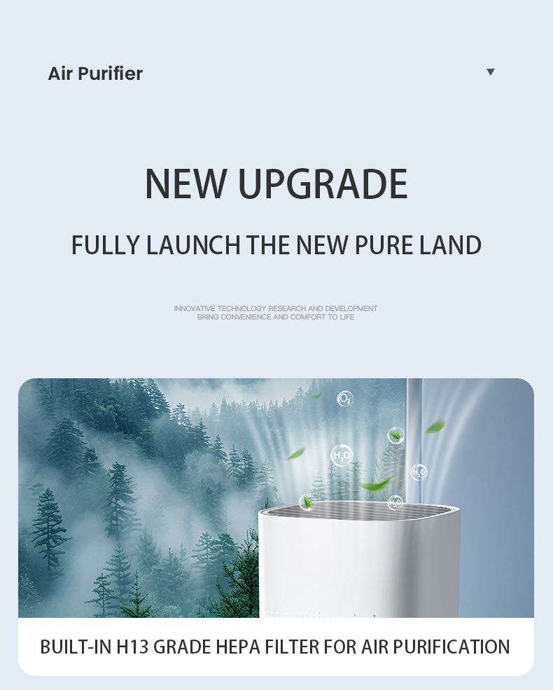 Desktop USB Air Purifier, Secondhand Odor Removal For Office & Home Use, Compact Formaldehyde Eliminator_voghion.com