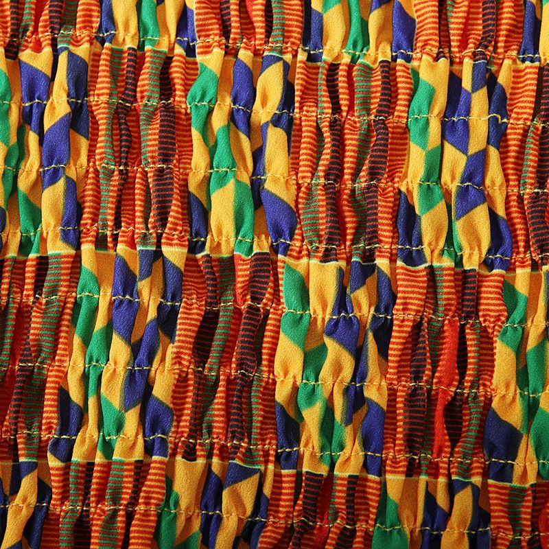Kinderkleidung für Mädchen, Sommerstil, afrikanischer Bohemian-Stil, geometrisches Muster, kurzärmelige Oberteile und Hosen, zweiteiliger Anzug_voghion.com