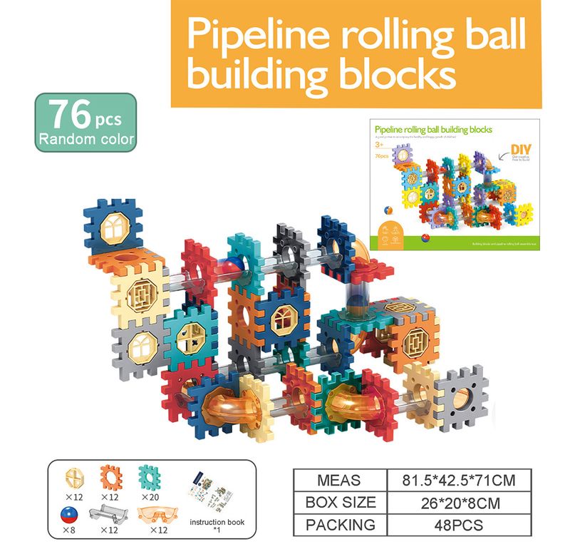 Slide Ball Building Block Children Assemble And Build Slide Marble Educational Toy Gifts_voghion.com