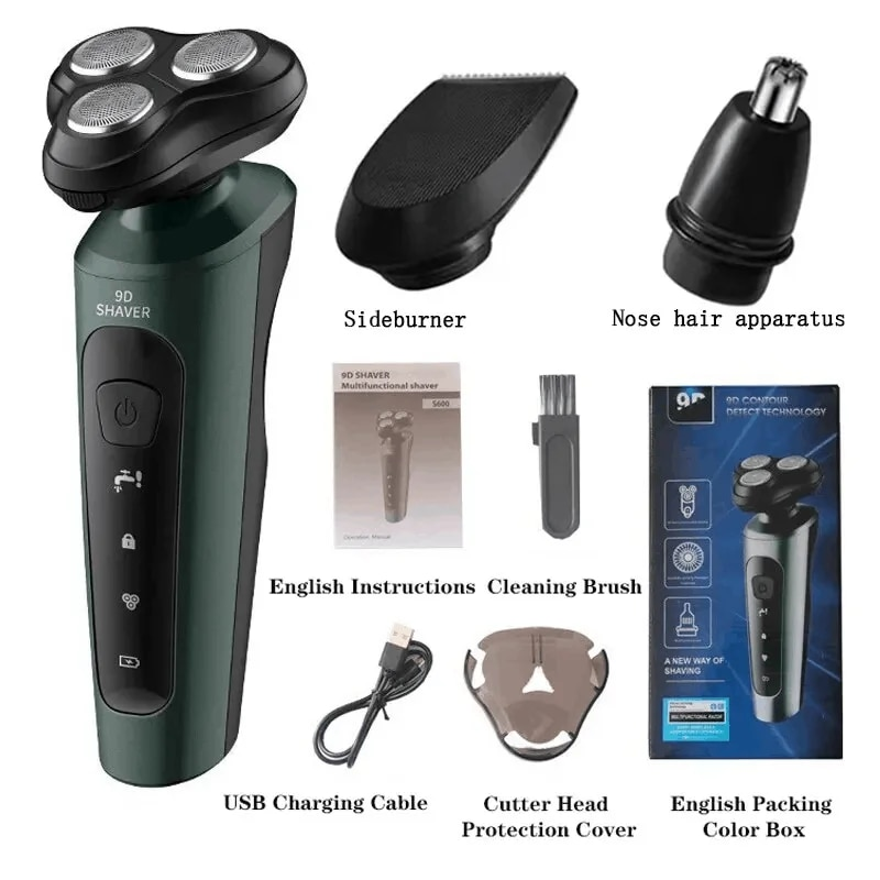 For Men Waterproof Electric Trimmer Razor Wet Amp Dry Use Rechargeable Battery Rotary Shavers Hine New Popular_voghion.com