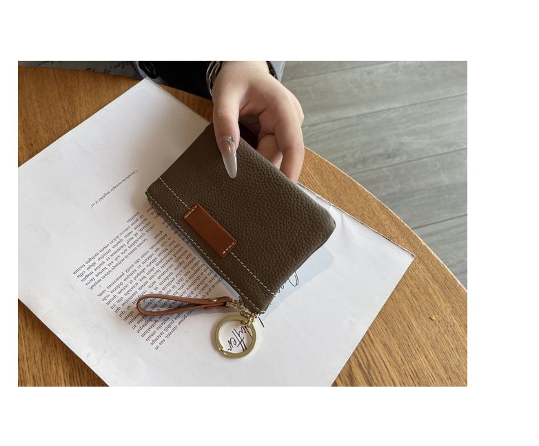Wallet Card Cases Leather Coin Purse New Ultra Thin Exquisite Mini Compact Key Bag Coin Bag Ladies Short Wallet_voghion.com