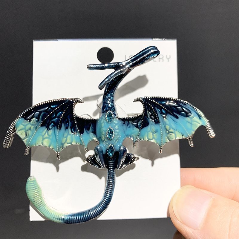 Spilla con drago zodiacale popolare, moda, accessori per cappotti dipinti e dominanti_voghion.com