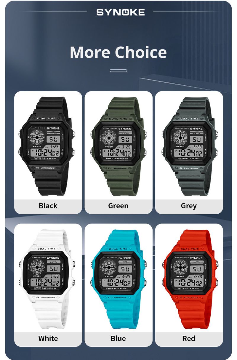 Orologio sportivo digitale da uomo con display luminoso, design quadrato leggero e impermeabile per uno stile di vita attivo, orologio classico per studenti_voghion.com