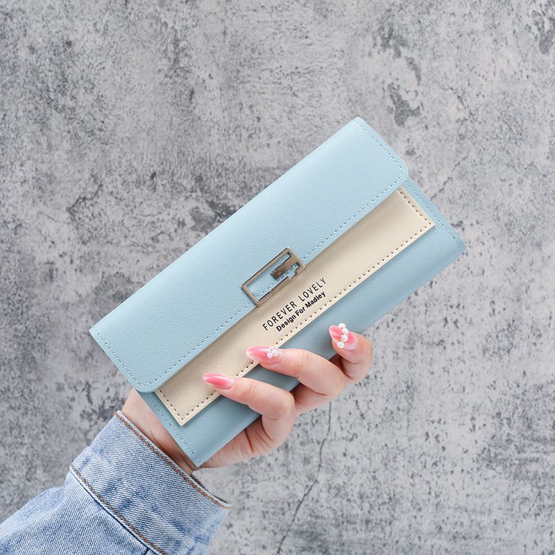 Long Wallet Ladies New Tri-Fold Clutch Multi-Functional Pu Bag Wallet_voghion.com