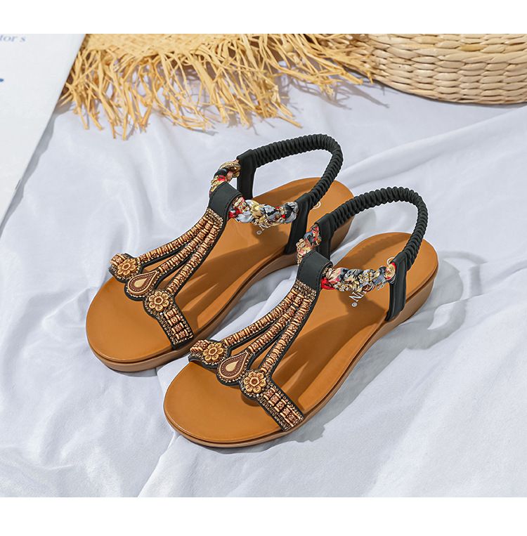 New All-in-one Fashion Trend Women's Sandals Elastic Strap Light Comfortable Sandals_voghion.com