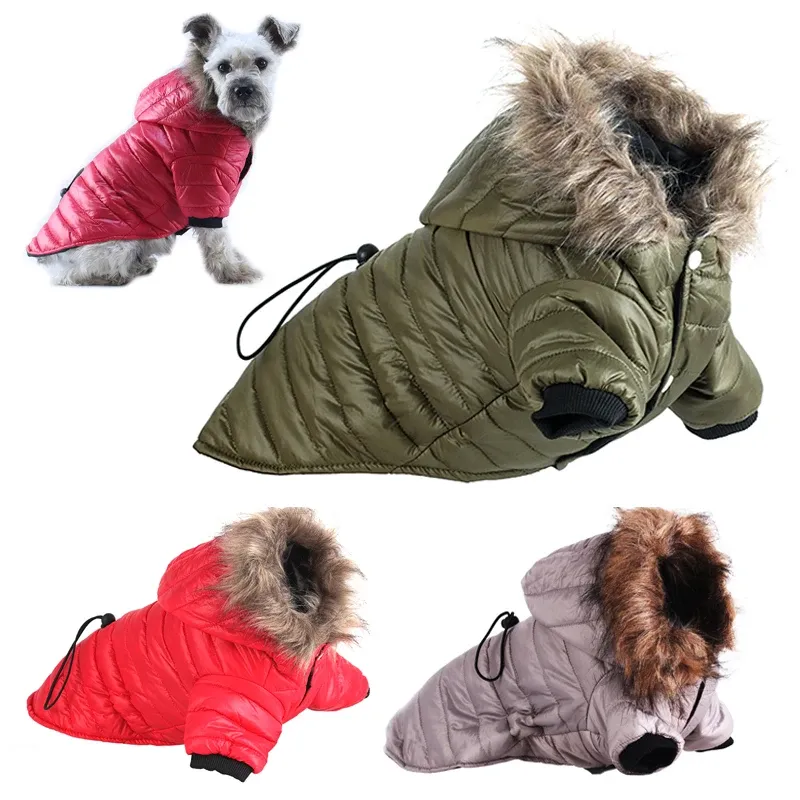 Soft Fur Hooded Sweathirt, Warm Dog Small Dog, Windproof Pet Jacket, Puppy Coat, Winter Clothe For Yorkie, By PawParty Store_voghion.com