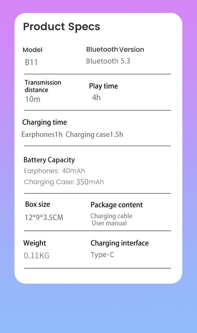 B11 Smart Voice Translation Earbuds - Real-Time Multilingual Translator With Bluetooth, Dual-Ear Design For English & Chinese_voghion.com